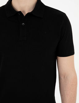Siyah Slim Fit Basic Ti__rt