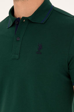 U. S. Polo Assn / Мужская темно-зеленая базовая футболка - U.s. polo assn фото 7