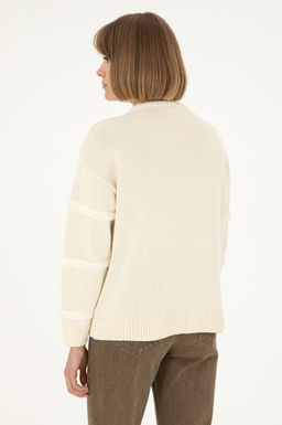 Женский кремовый свитер с круглым вырезом Неожиданная скидка в корзине - U.s. polo assn фото 5