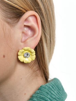 Серьги Цветочек PR1038 желтый