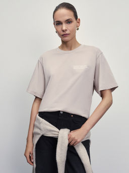 Футболка из хлопка с принтом / Zarina