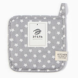 Прихватка Этель Звёзды 19х19 см, 80% хл, 20% пэ, сатин 110 г/м2  фото 5