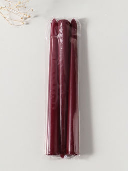 Свеча античная 25 см (набор 3 шт) 58 гр, 7 ч, цв. бордовый