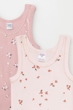 К 1181-2уп/розовый жемчуг,розовый,букетик майка для дев - Crockid фото 3