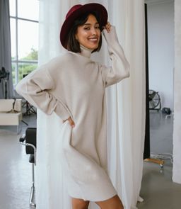 Свитер #КТF8097, светло-бежевый - Dommod фото 3