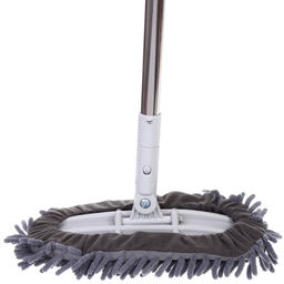 Швабра с насадкой из микрофибры, телескопическая ручка 77-120см силиконовое основание ZY5011