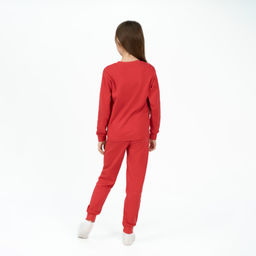 Пижама детская красная медведь ПЖ-1818 (158, 84)