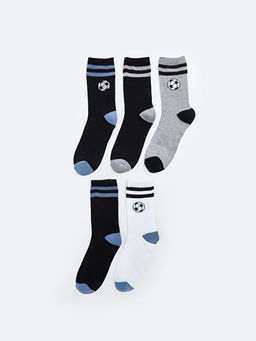 Desenli Erkek ?ocuk Soket ?orap 5li