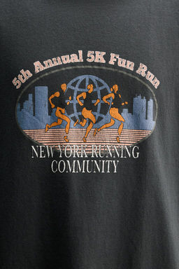 RUNNING GRAPHIC PRINT T-SHIRT - Zara фото 8