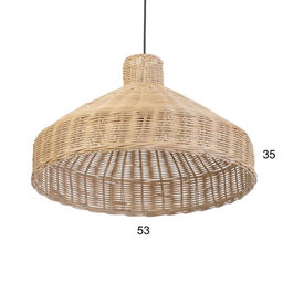 Светильник потолочный из ротанга «Бамбанг», 1×120 Вт, Е27, 50×50×30 см