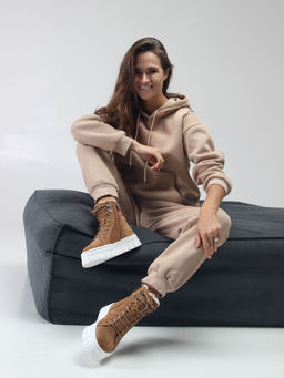 Ботинки 216.212131w. светло-коричневый замша/Байка