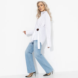 Рубашка на запах из хлопка, Переиграла всех - Charutti фото 21