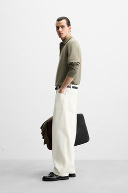 KNIT COTTON POLO SHIRT - Zara фото 5