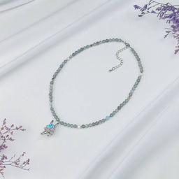 Бусы детские из Лабрадора и Перламутра 35 см +