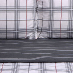 Постельное бельё LoveLife 1,5сп Серая клетка, 143х215см, 150х225см,50х70см-2шт, 100%хлопок сатин,125г/м  фото 2