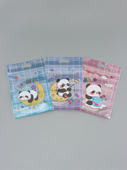 Цена за 50 шт. Пакет подарочный, с zip-lock застежкой, "Панда на луне", 15х23 ± 1см МИКС