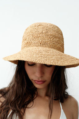 WOVEN RAFFIA HAT - Zara фото 2