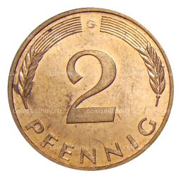2 пфеннига 1995 года G Германия