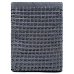 Полотенце вафельное 70х140, 100% хлопок, Серый - Традиция фото 3