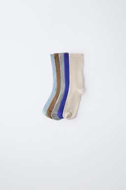 FIVE-PACK OF LONG RIBBED SOCKS - Zara фото 2