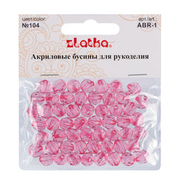 Бусина Zlatka акрил ABR-1 10 мм 25 г 104 светло-розовый  фото 3