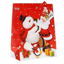 Цена за 12 шт. Пакет подарочный 12х15х6 Новый год / 16023 /уп 12/2400/ микс - Галеонтрейд фото 8