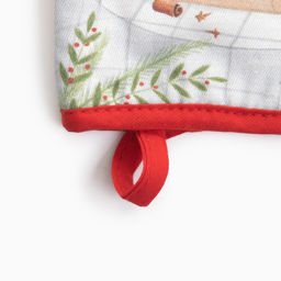 Варежка-прихватка новогодняя Этель "Хозяюшка" 15х28см,саржа, 100% хл, ватин 250г/м2