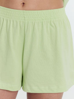 Комплект женский (футболка, шорты) зеленый с милой овечкой лимонный сорбет +печать 592536 - Mark formelle фото 5