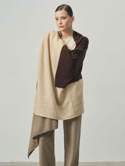 Палантин из кашемира 09090 шоколадный