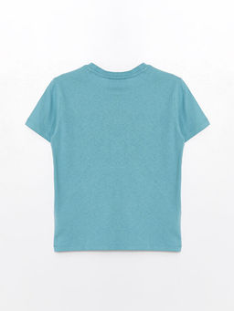 Bisiklet Yaka Bask?l? K?sa Kollu Erkek ?ocuk Ti??rt - Waikiki фото 2