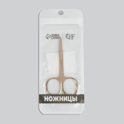 Ножницы маникюрные, для кутикулы, загнутые, узкие, 8.5 см, цвет золотистый