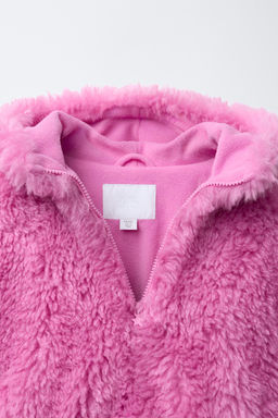 FAUX FUR HOODED JACKET - Zara фото 5