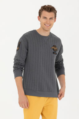Мужской свитшот антрацитового цвета - U.s. polo assn фото 17