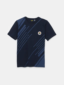Bisiklet Yaka K?sa Kollu Fenerbah?e Bask?l? Erkek Pijama ?st