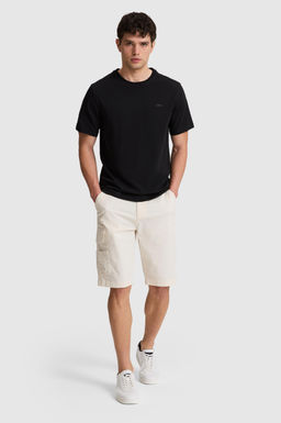 Erkek Siyah Regular Fit Polo Yaka Basic Ti__rt