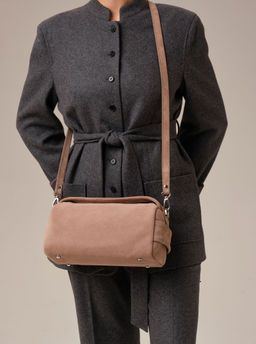 Замшевая сумка Solea DBR 31365 капучино  фото 6