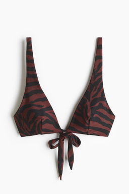 Top de bikini triangular con relleno