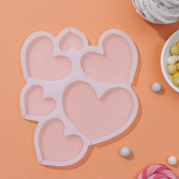 Форма для леденцов Сердечки, силикон, 16?14?0.7 см, 6 ячеек, прозрачная