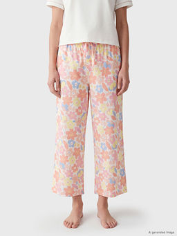 ?i?ekli Kad?n Kapri Pijama Alt?