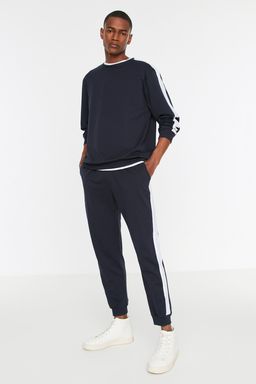 TRENDYOL MAN Lacivert Yanlar? Seritli Orme Pijama Tak?m? THMAW21PT0828 - Trendyolmilla фото 10