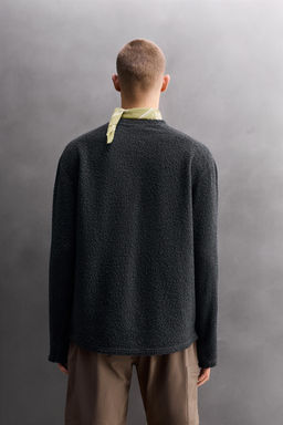 SUDADERA TEXTURA CON LANA / Gris - Zara фото 3