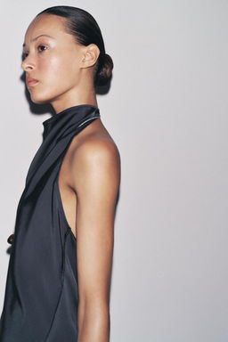 ZW COLLECTION SATIN HALTER TOP - Zara фото 2