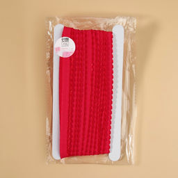 Резинка становая, с ажурным краем, 10 мм, 10±0.5 м, красная