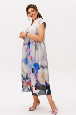 Платье ANELLI 1424.1 анютины глазки  фото 8