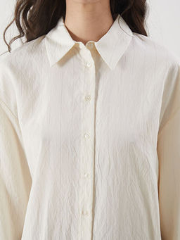 ?izgili Oversize Kad?n G?mlek Tunik