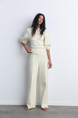 INTERLOCK KNIT TROUSERS WITH VENTS - Zara фото 8