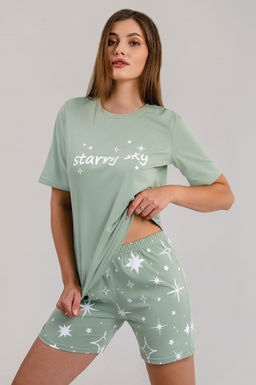 Арт. 9175 Пижама с шортами 42-50 (5шт) Цвет:полынь - Калинка фото 14