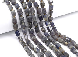 Бусины из иолита (кордиерита) прямоугольник 8*12мм, 25см, 20 бусин, 25г Радуга камня