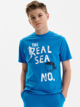 PELICAN, футболка для мальчиков, Лазурный