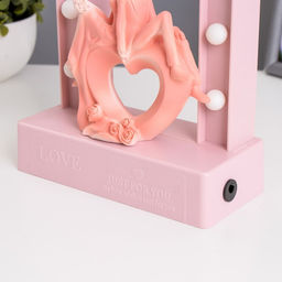 Фигурка светящаяся RISALUX Влюбленные, 14хLED, ночник, 4000 К, USB, 3?АА, розовый, 24.5?7?15.5 см